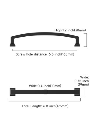 DESIGN3781 Matte Black Cabinet Pulls