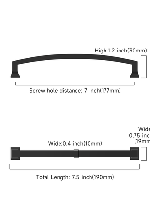 DESIGN3781 Matte Black Cabinet Pulls