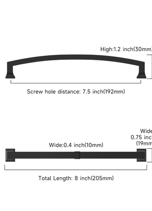 DESIGN3781 Matte Black Cabinet Pulls