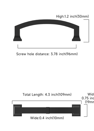 DESIGN3781 Matte Black Cabinet Pulls