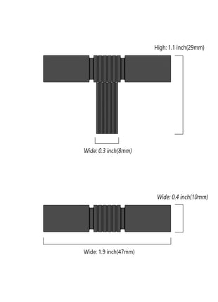 DESIGN3909 Matte Black Solid Knobs