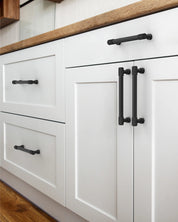 DESIGN4518 Solid Cabinet Pulls – Knurled Brushed Brass Handles for Drawers & Cabinets