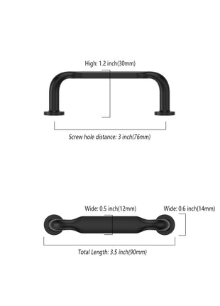 DESIGN2028 Matte Black Solid Handles