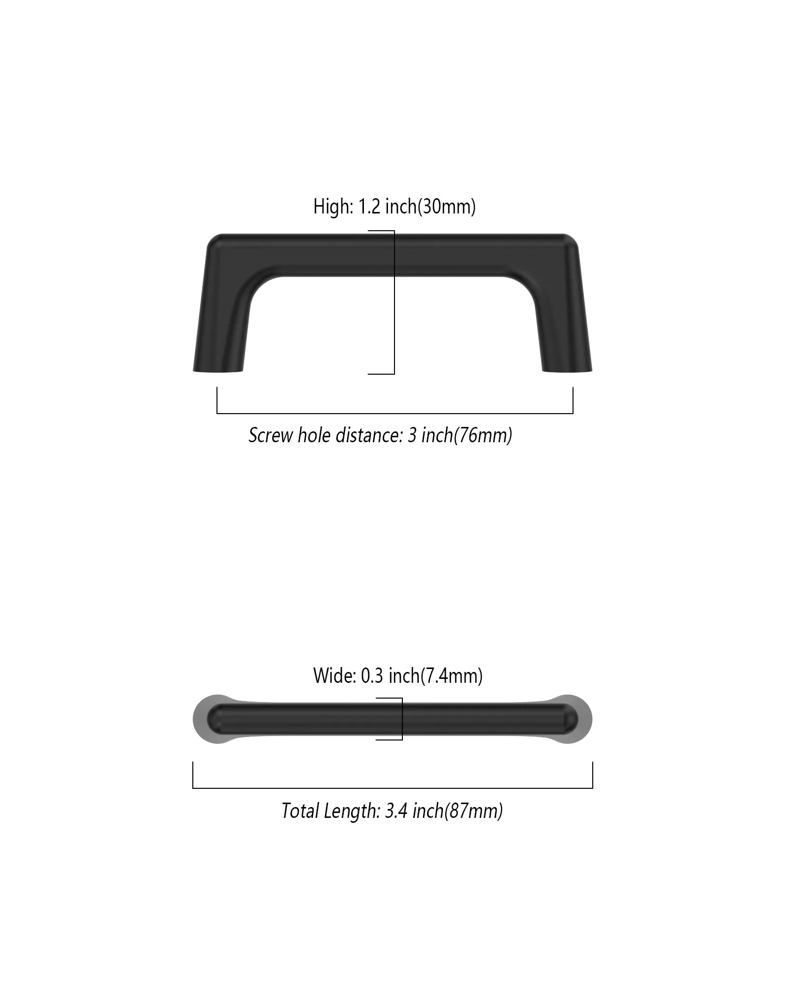 DESIGN3307 Solid Cabinet Handles – Modern Linear Pulls for Cabinets, Drawers & Closets