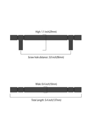 DESIGN3909 Matte Black Cabinet Pulls