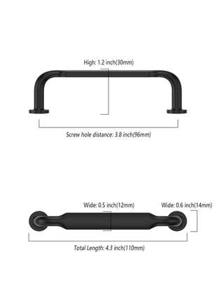 DESIGN2028 Matte Black Solid Handles