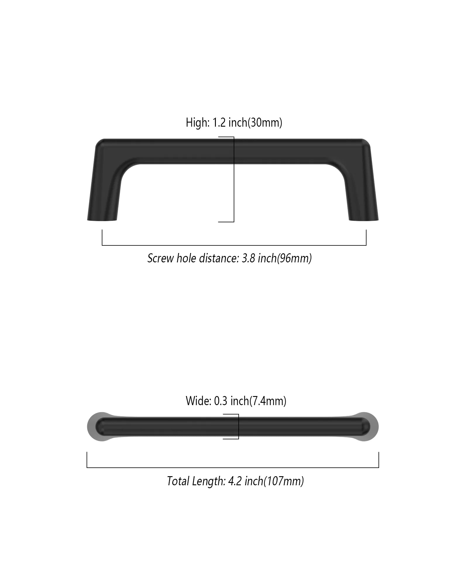 DESIGN3307 Solid Cabinet Handles – Modern Linear Pulls for Cabinets, Drawers & Closets