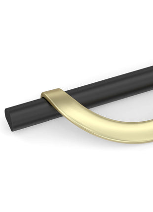 DESIGN3955 Black Brushed Gold Cabinet Pulls