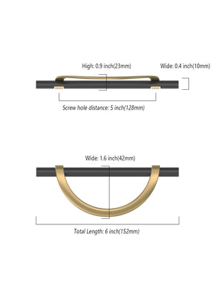 DESIGN3955 Champagne Bronze and Black Cabinet Pulls