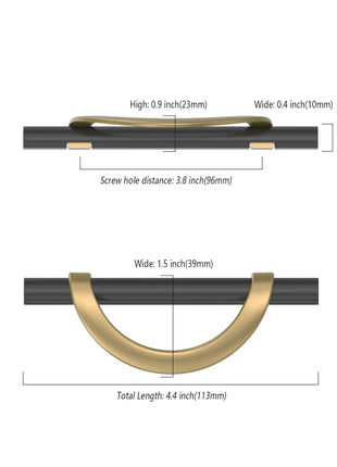 DESIGN3955 Champagne Bronze and Black Cabinet Pulls