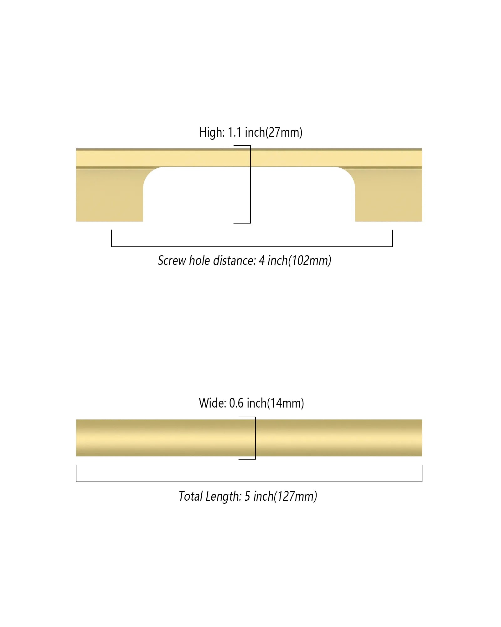 DESIGN4497 Cabinet Pulls – Easy-to-Install, Long-Lasting Brushed Gold Handles