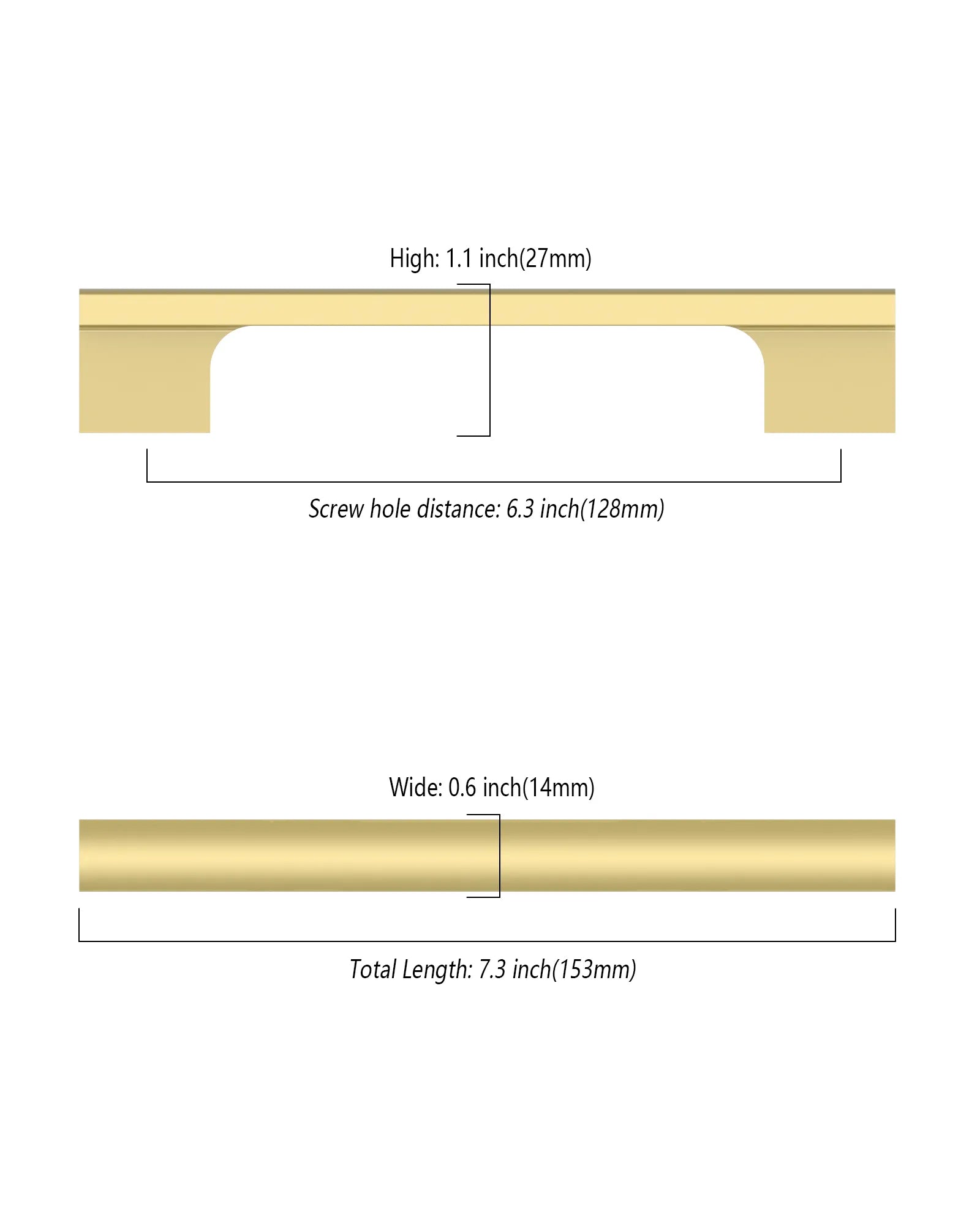 DESIGN4497 Cabinet Pulls – Easy-to-Install, Long-Lasting Brushed Gold Handles