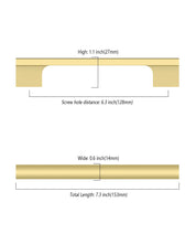 DESIGN4497 Cabinet Pulls – Easy-to-Install, Long-Lasting Brushed Gold Handles