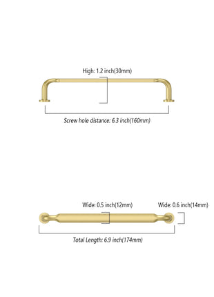 DESIGN2028 Brushed Gold Solid Handles