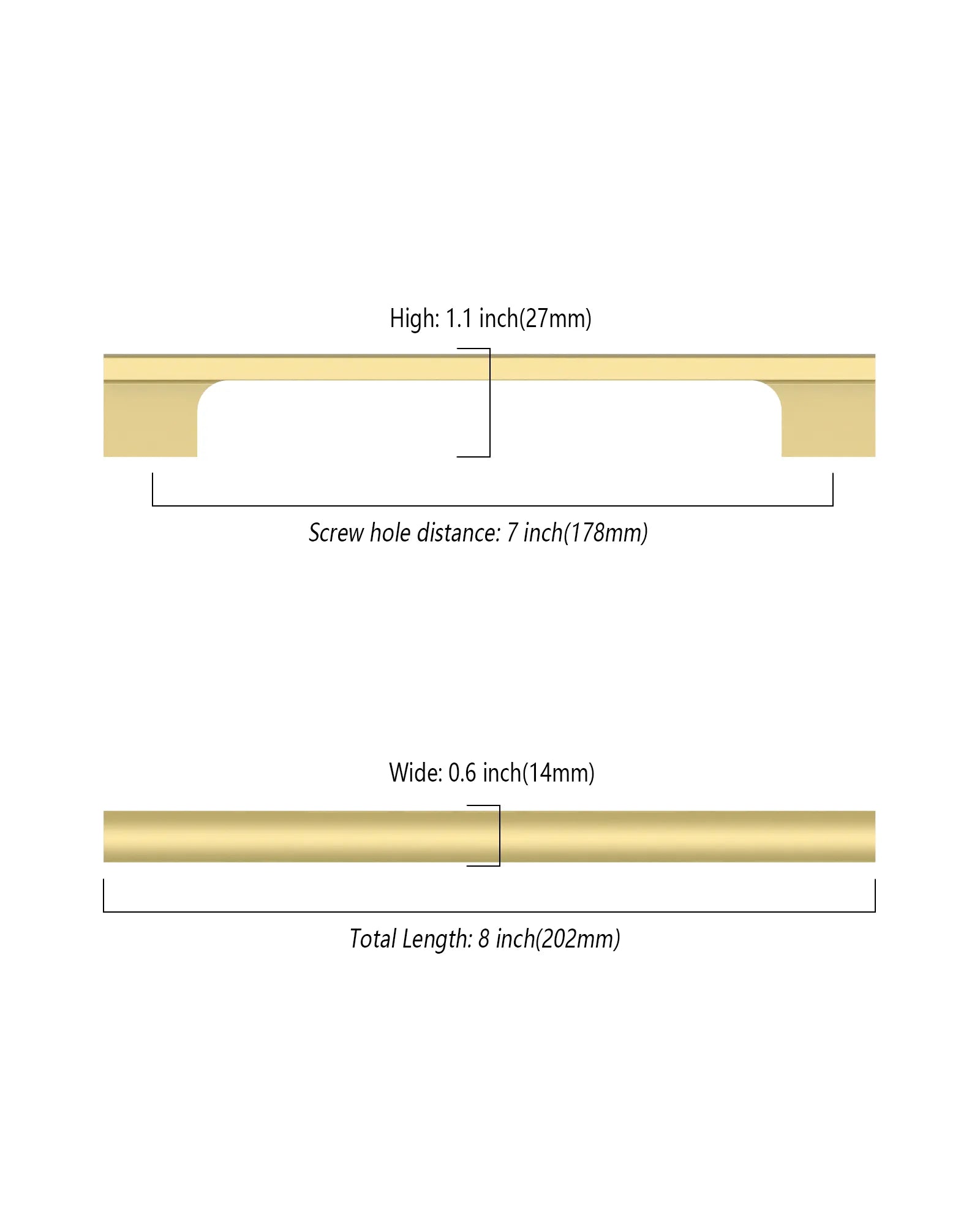 DESIGN4497 Cabinet Pulls – Easy-to-Install, Long-Lasting Brushed Gold Handles