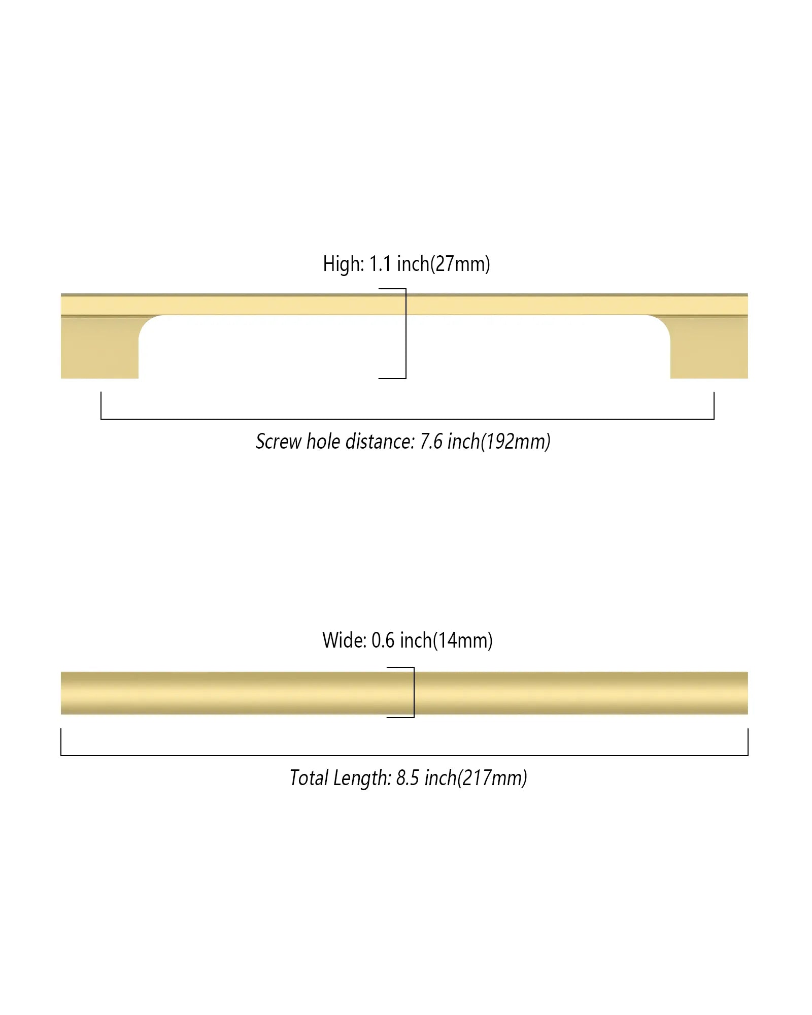 DESIGN4497 Cabinet Pulls – Easy-to-Install, Long-Lasting Brushed Gold Handles