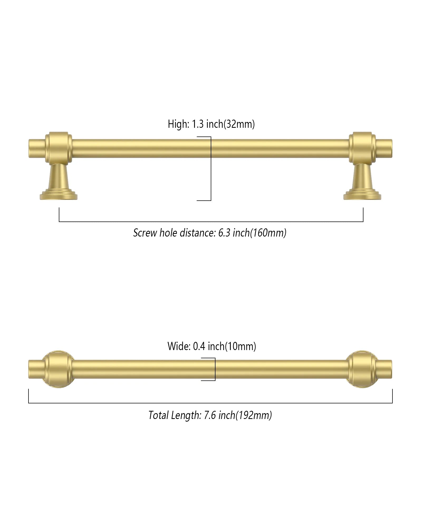DESIGN2249 Solid Cabinet Handles – Modern Straight Bar Pulls for Cabinets, Drawers & Closets