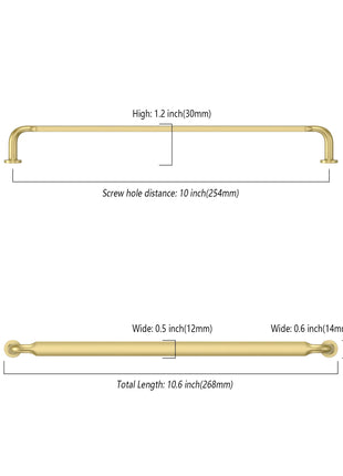 DESIGN2028 Brushed Gold Solid Handles