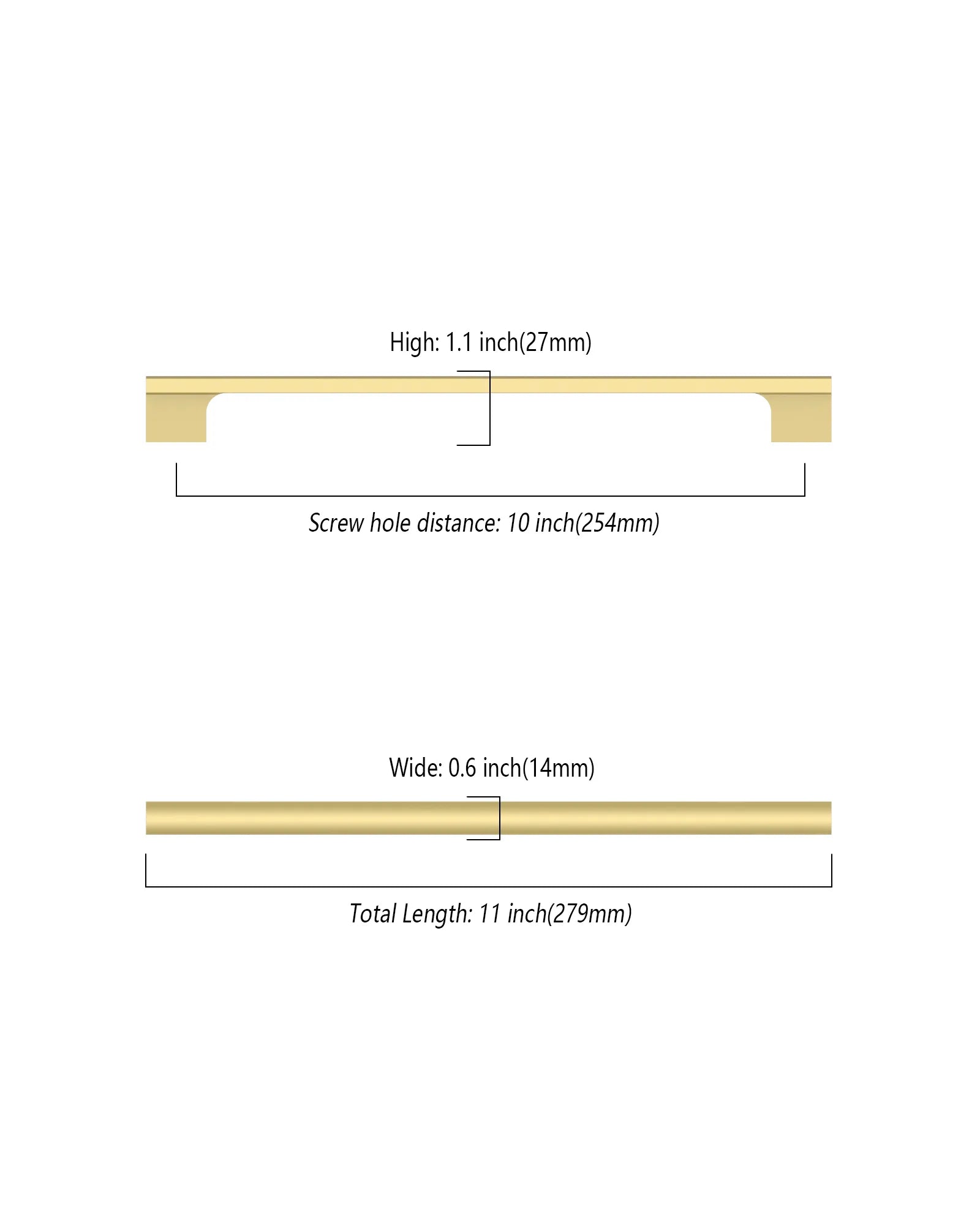 DESIGN4497 Cabinet Pulls – Easy-to-Install, Long-Lasting Brushed Gold Handles