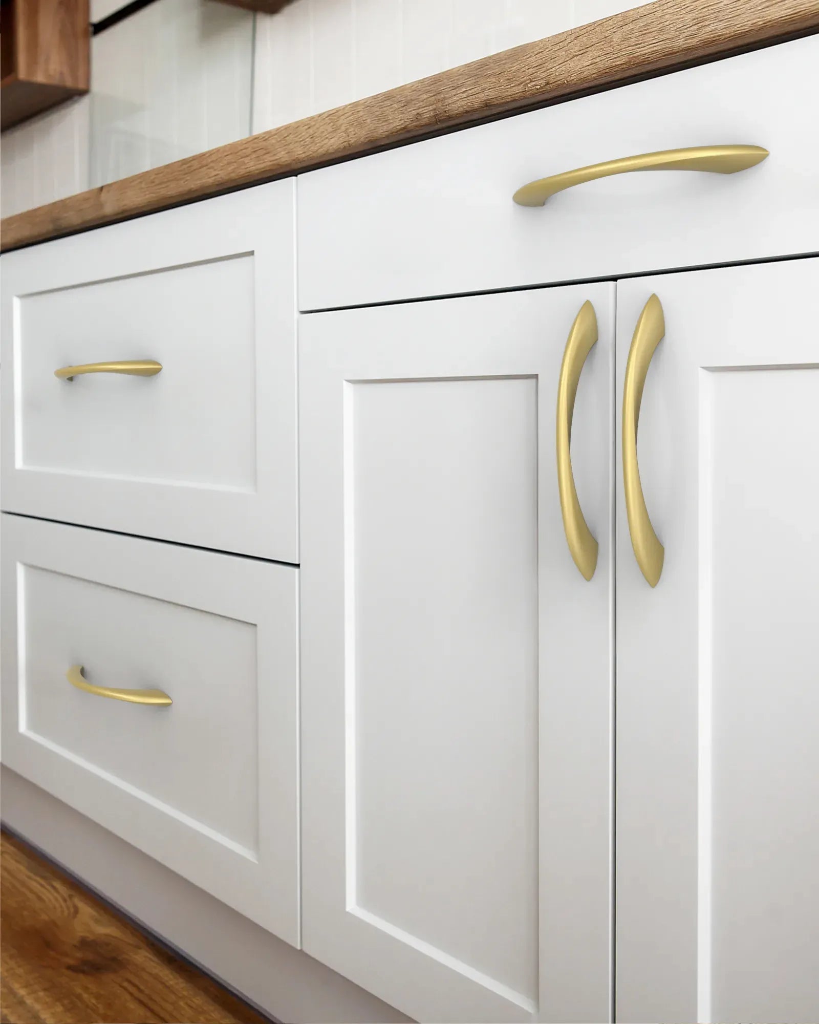 DESIGN2554 Solid Cabinet Pulls – Twisted Bar & Arched Bow Handles for Cabinets & Drawers