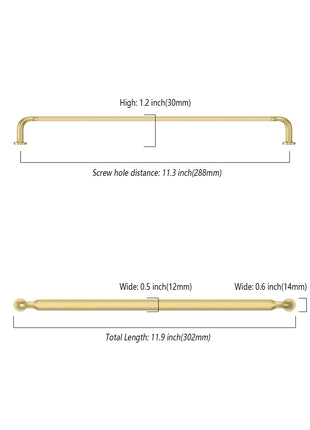 DESIGN2028 Brushed Gold Solid Handles