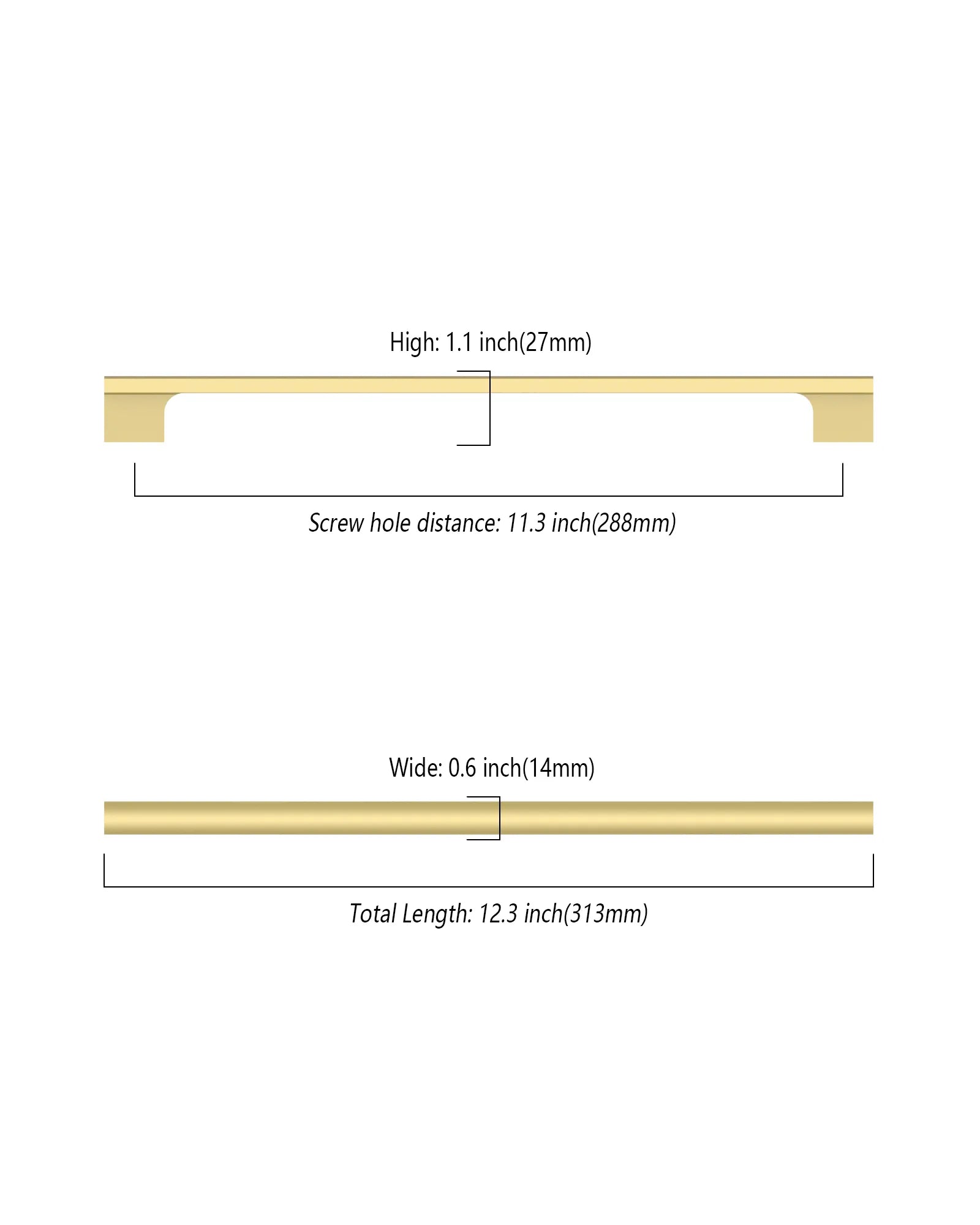 DESIGN4497 Cabinet Pulls – Easy-to-Install, Long-Lasting Brushed Gold Handles