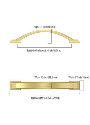 DESIGN3150 Brushed Gold Solid Handles