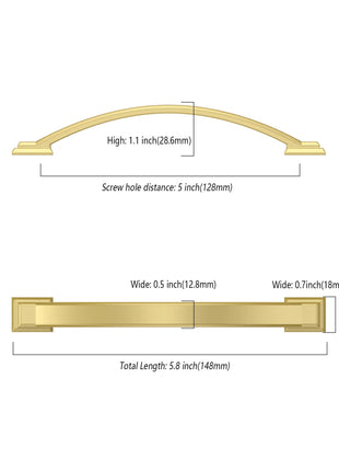 DESIGN3150 Brushed Gold Solid Handles