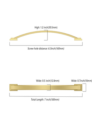 DESIGN3150 Brushed Gold Solid Handles