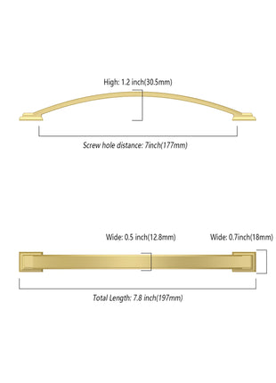 DESIGN3150 Brushed Gold Solid Handles