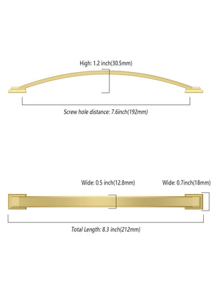 DESIGN3150 Brushed Gold Solid Handles