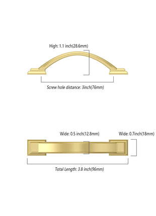 DESIGN3150 Brushed Gold Solid Handles