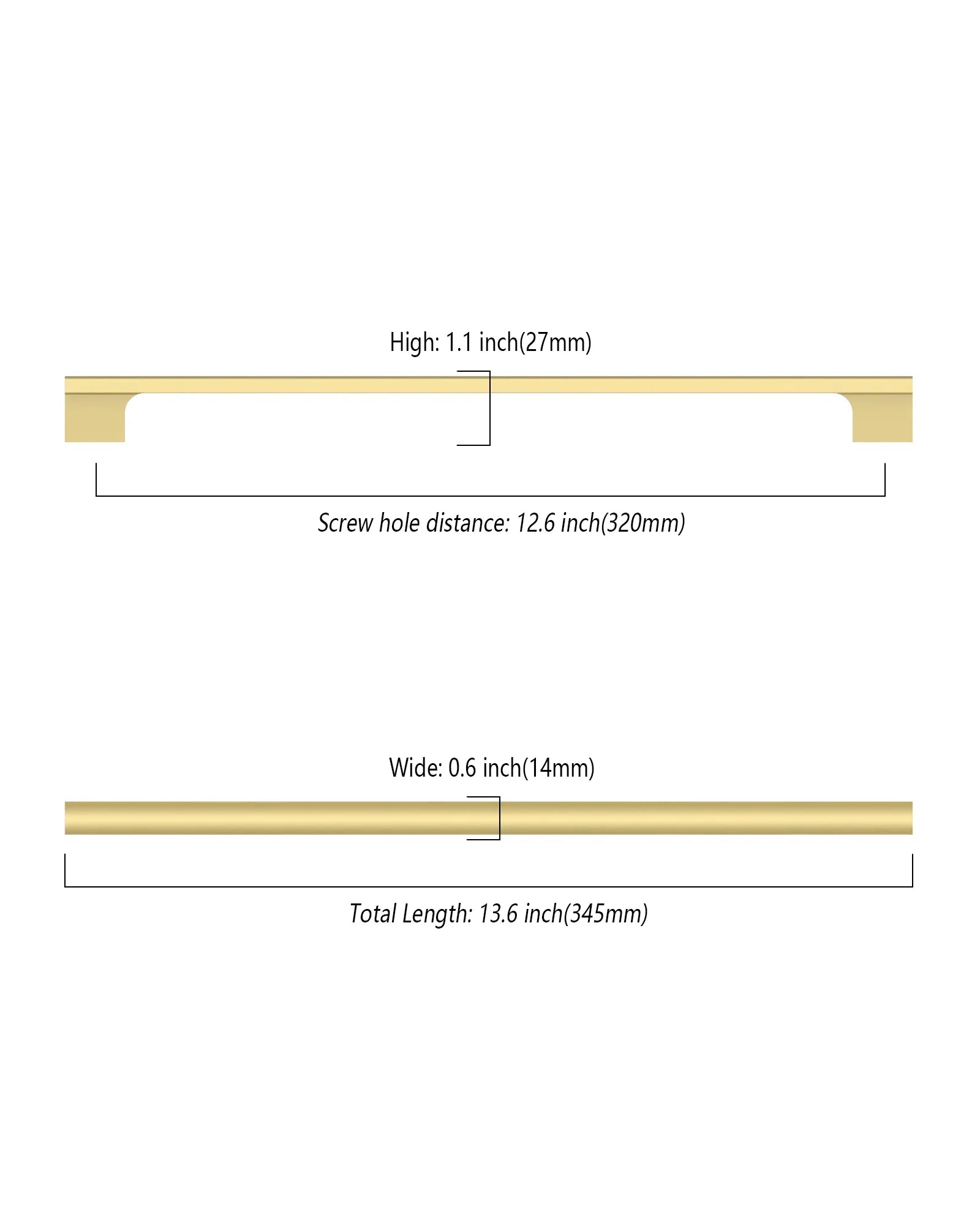 DESIGN4497 Cabinet Pulls – Easy-to-Install, Long-Lasting Brushed Gold Handles