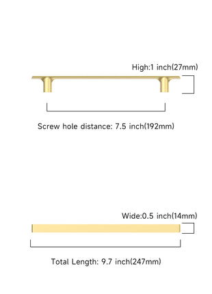 DESIGN3273 Brushed Gold Cabinet Pulls