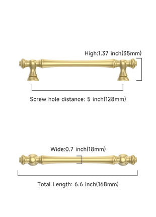 DESIGN3768 Brushed Gold Solid Cabinet Pulls