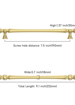 DESIGN3768 Brushed Gold Solid Cabinet Pulls