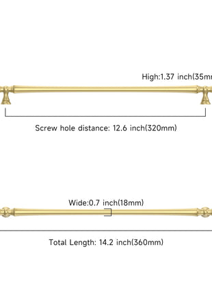 DESIGN3768 Brushed Gold Solid Cabinet Pulls