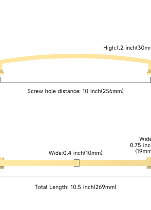 DESIGN3781 Brushed Gold Cabinet Pulls