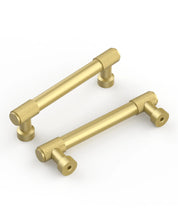 DESIGN4518 Solid Cabinet Pulls – Knurled Brushed Brass Handles for Drawers & Cabinets