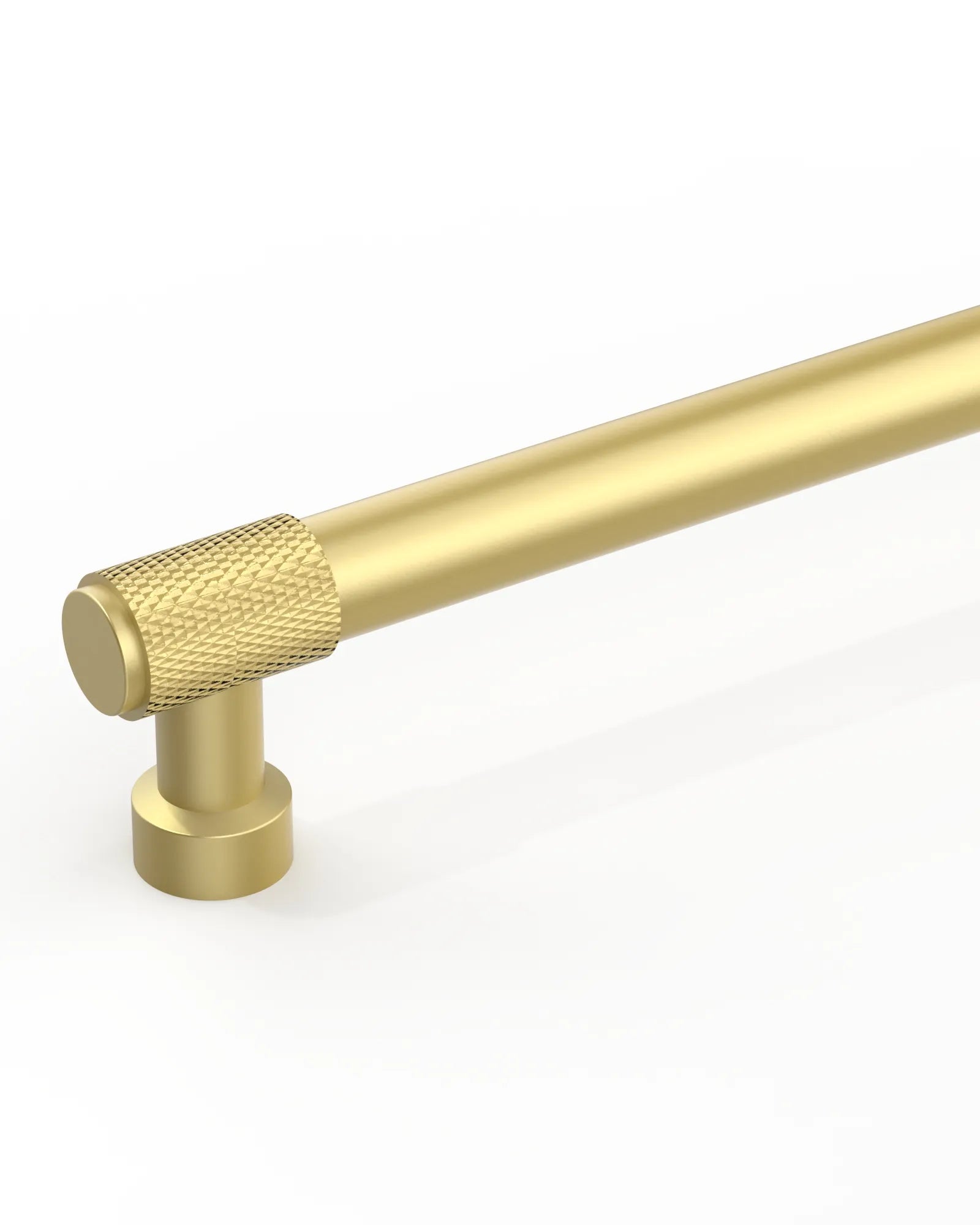DESIGN4518 Solid Cabinet Pulls – Knurled Brushed Brass Handles for Drawers & Cabinets