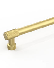 DESIGN4518 Solid Cabinet Pulls – Knurled Brushed Brass Handles for Drawers & Cabinets