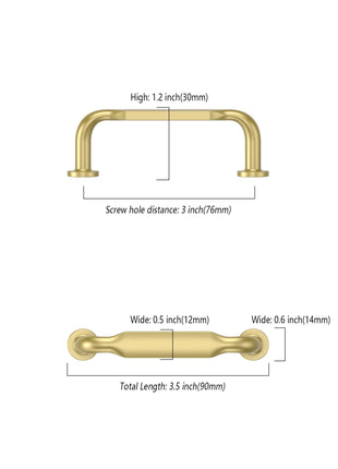 DESIGN2028 Brushed Gold Solid Handles