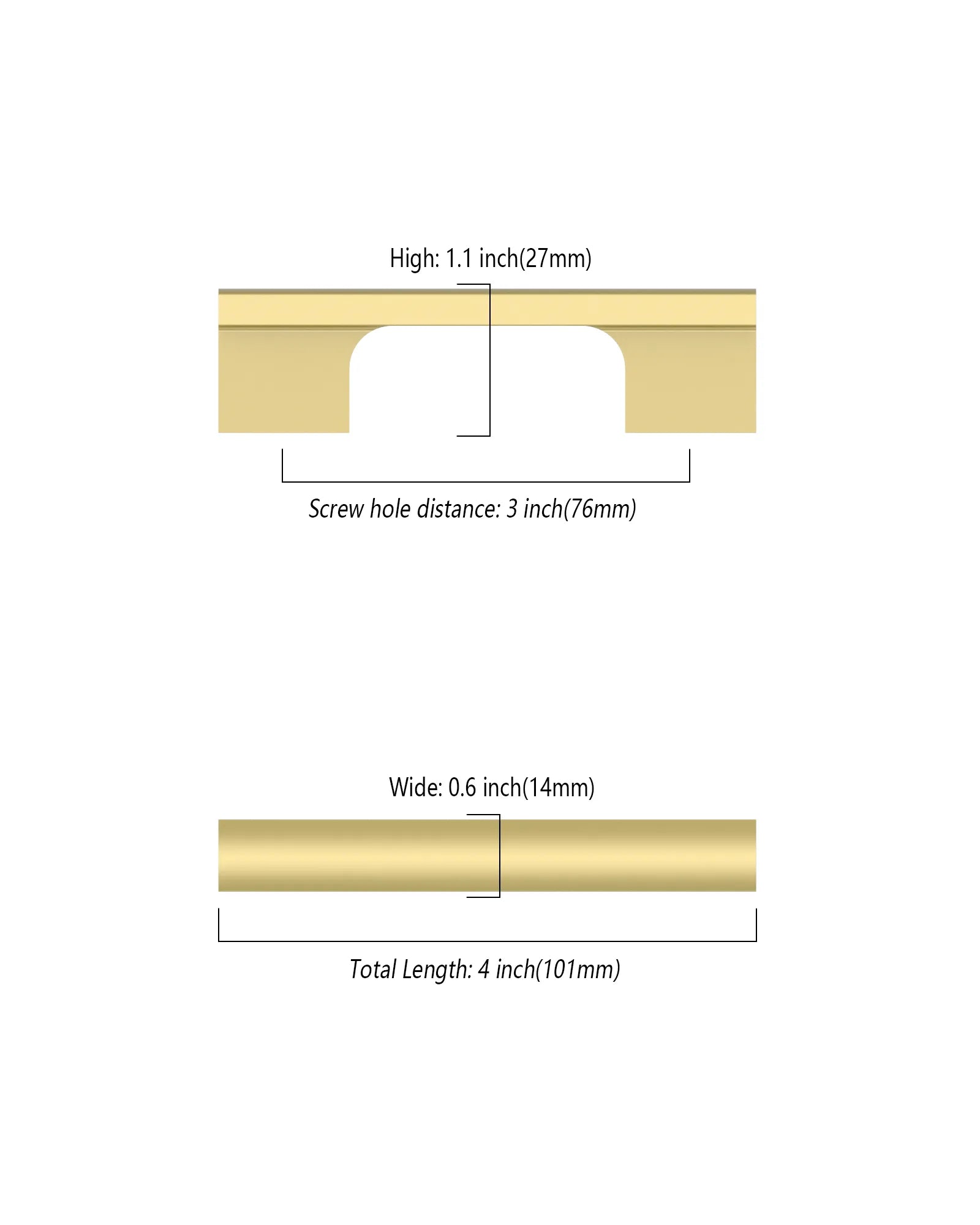DESIGN4497 Cabinet Pulls – Easy-to-Install, Long-Lasting Brushed Gold Handles