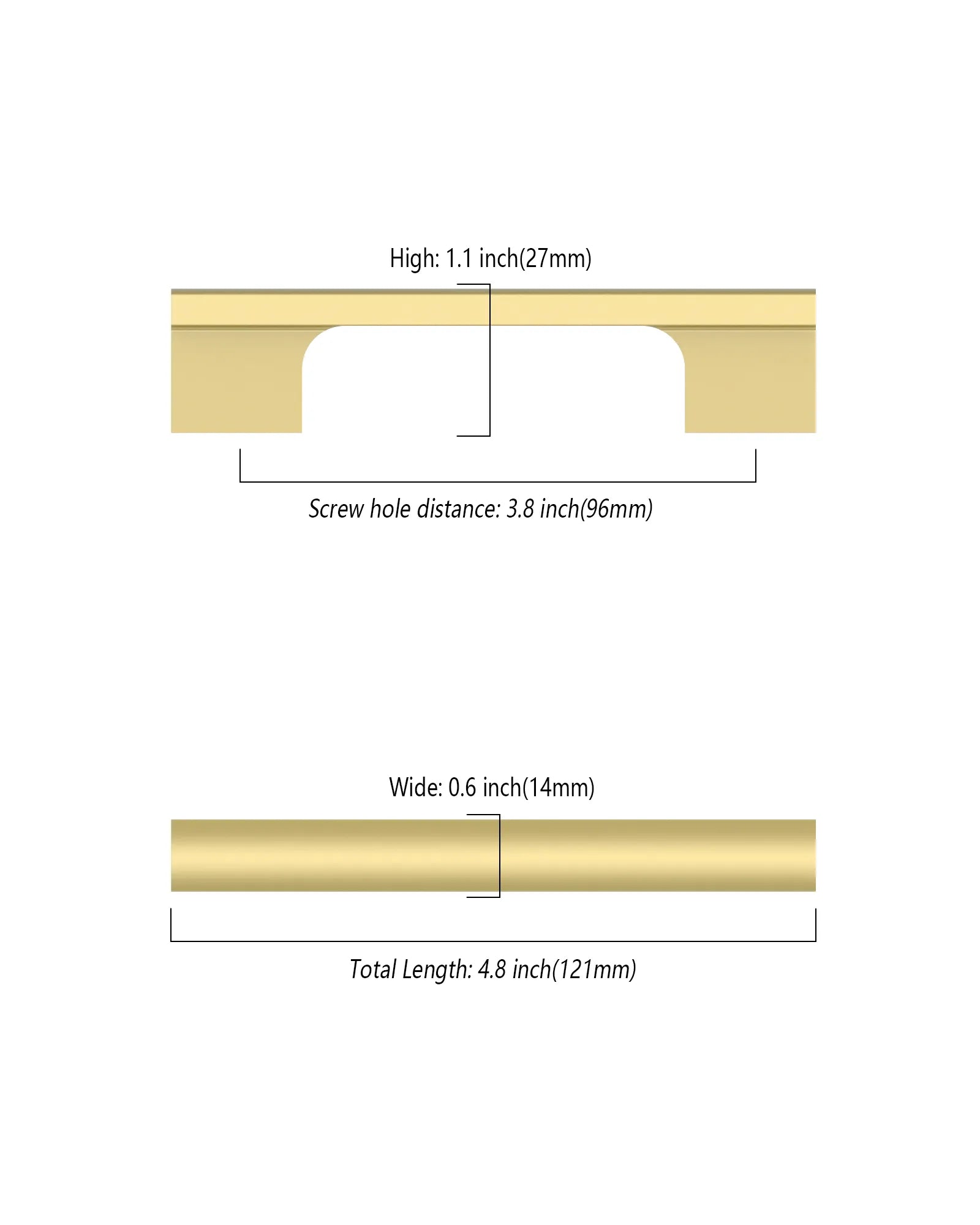 DESIGN4497 Cabinet Pulls – Easy-to-Install, Long-Lasting Brushed Gold Handles