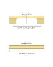 DESIGN4497 Cabinet Pulls – Easy-to-Install, Long-Lasting Brushed Gold Handles