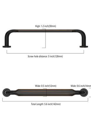 DESIGN2028 Oil Rubbed Bronze Solid Handles
