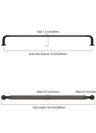 DESIGN2028 Oil Rubbed Bronze Solid Handles