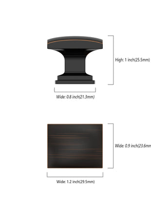 DESIGN2828 Oil Rubbed Bronze Solid Knobs