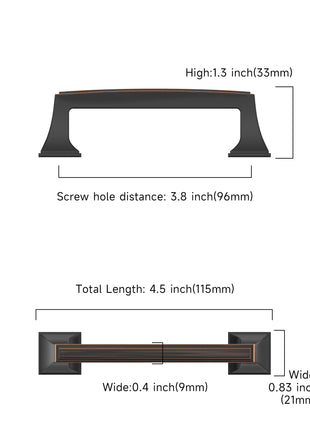 DESIGN3067 Oil Rubbed Bronze Cabinet Pulls
