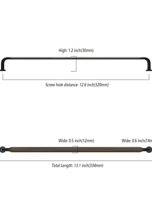 DESIGN2028 Oil Rubbed Bronze Solid Handles